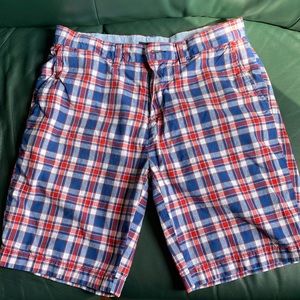 Tommy Hilfiger Blue & Red Plaid Shorts Size/Waist 30 - Good Condition